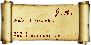 Joó Alexandra névjegykártya